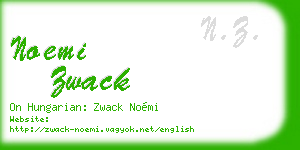 noemi zwack business card